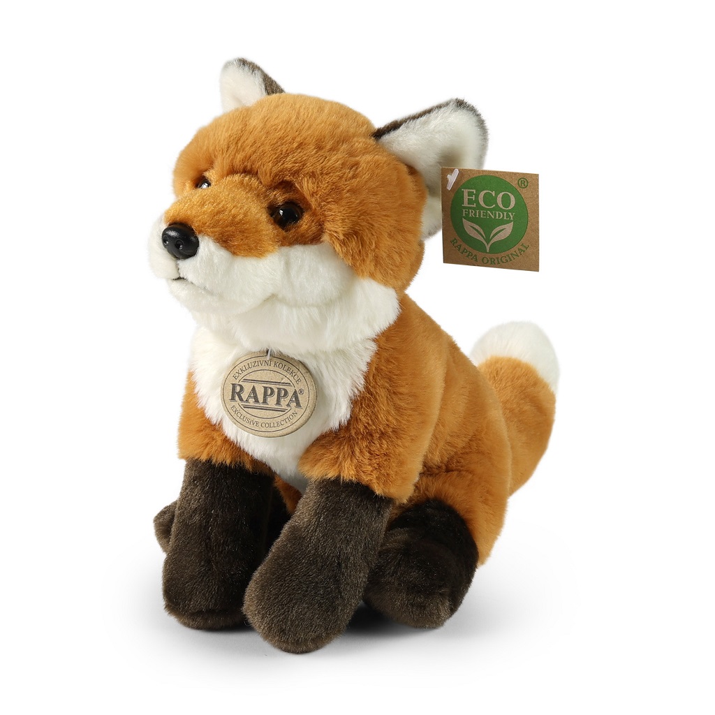 Rappa Plyšová liška sedící 23 cm  SOFT COLLECTION, ECO-FRIENDLY
