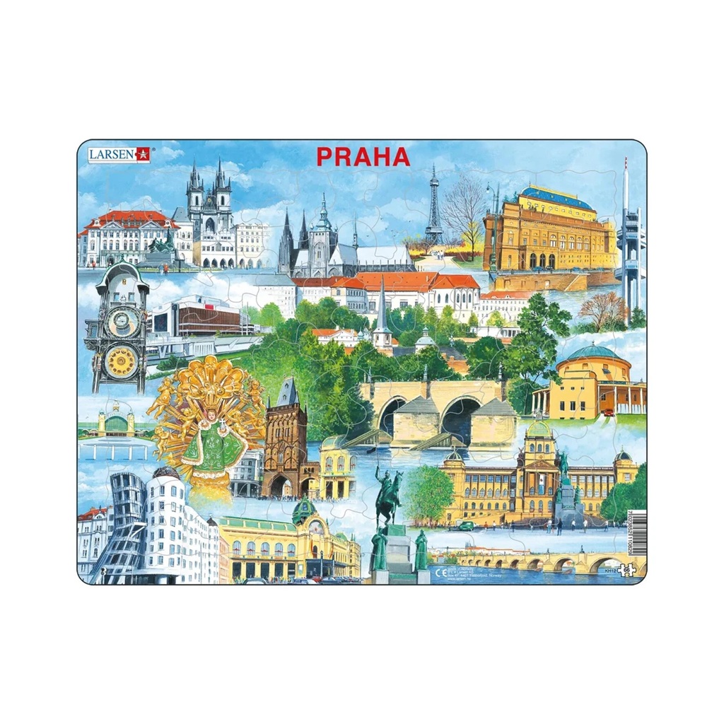 Larsen Vzdělávací puzzle Praha Památky 66 dílků
