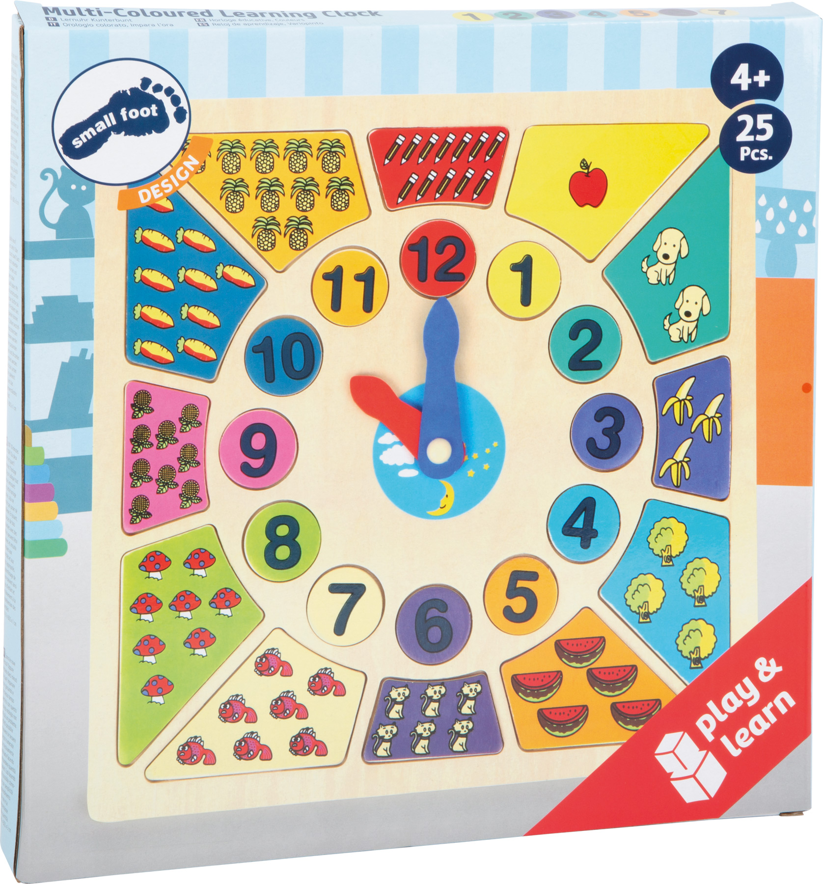 Small Foot Vkládací výukové puzzle nauč se hodiny