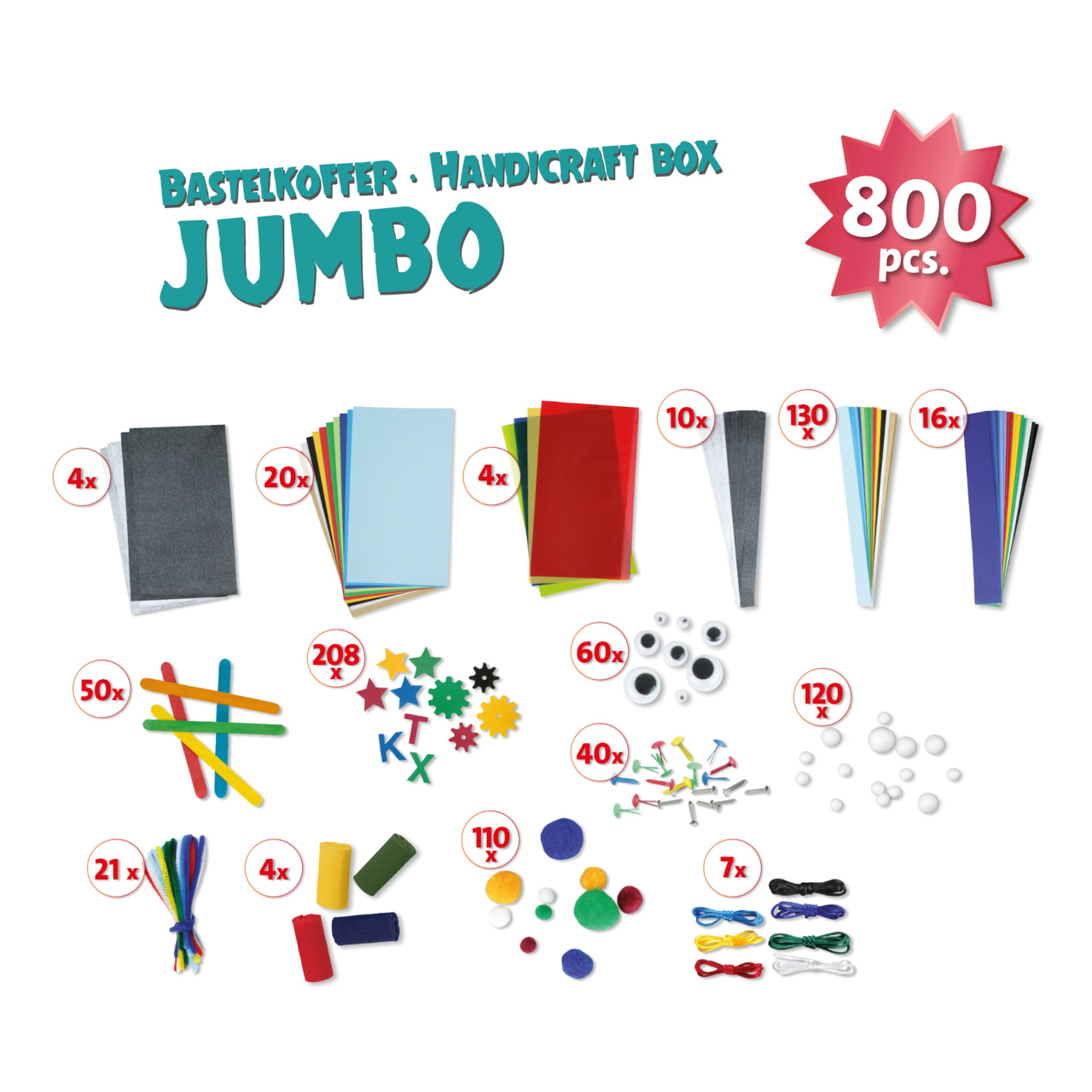 Lena Kufřík pro malé kutily Jumbo modrý 800ks