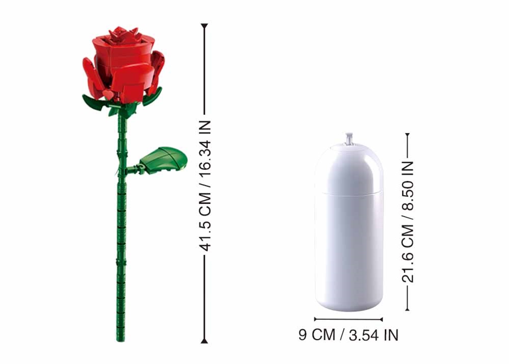 Sluban Flowers M38-B1101-04 Červená růže ve váze