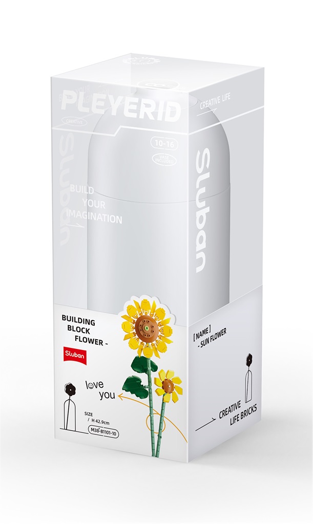 Sluban Flowers M38-B1101-10 Slunečnice ve váze