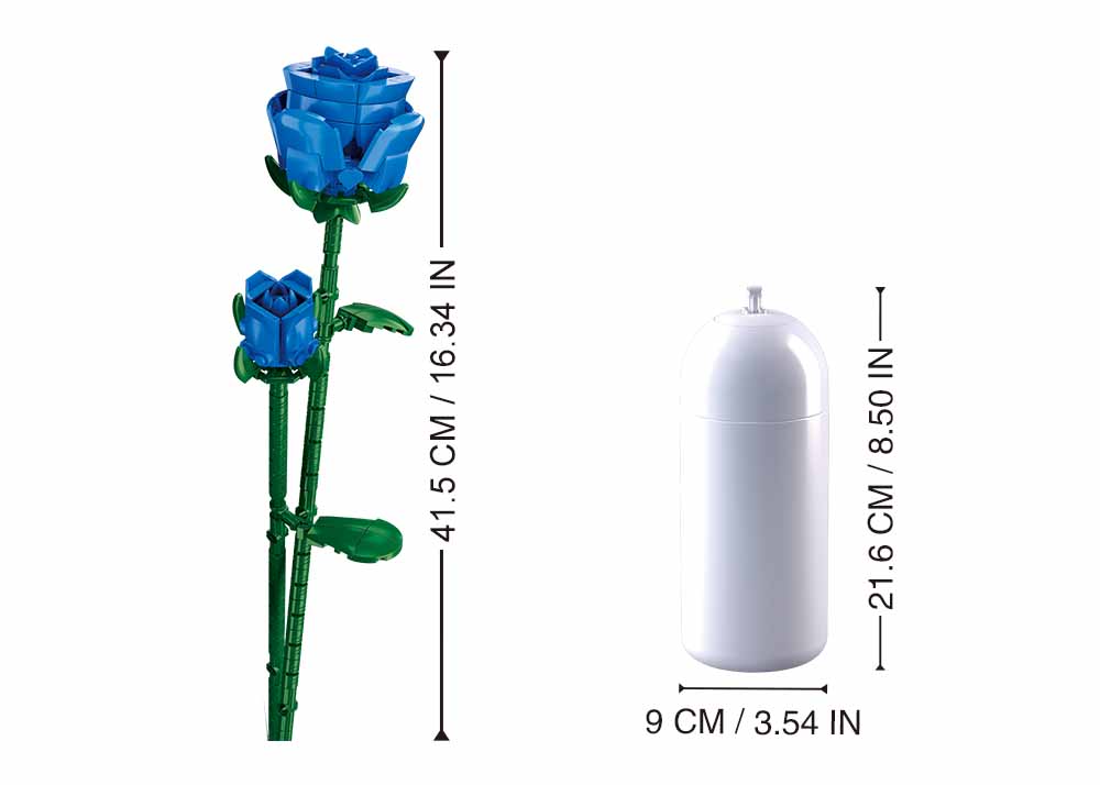 Sluban Flowers M38-B1101-11 Modrá růže ve váze