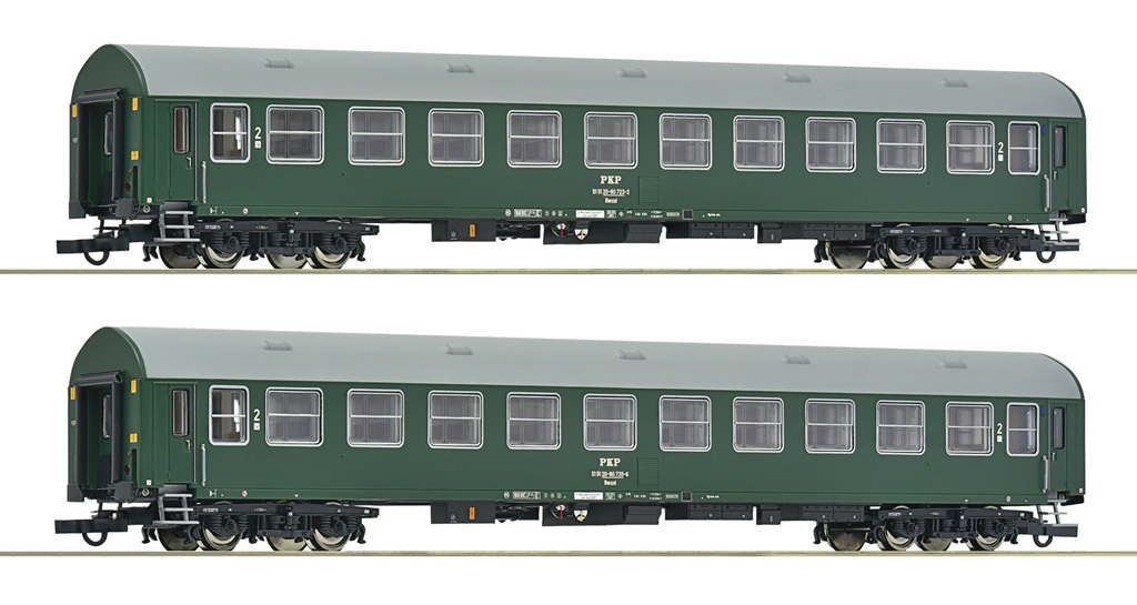 Roco Sada 2 ks osobních vagónů PKP - 6200102