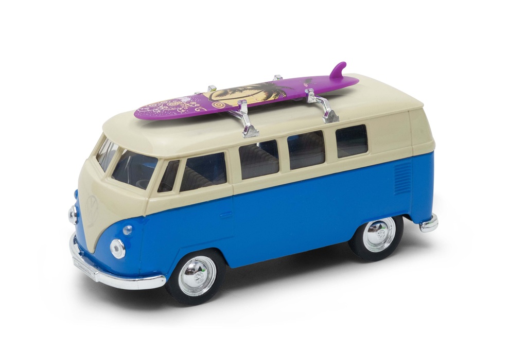 Welly 1963 Volkswagen T1 Bus SURF 1:34 červený